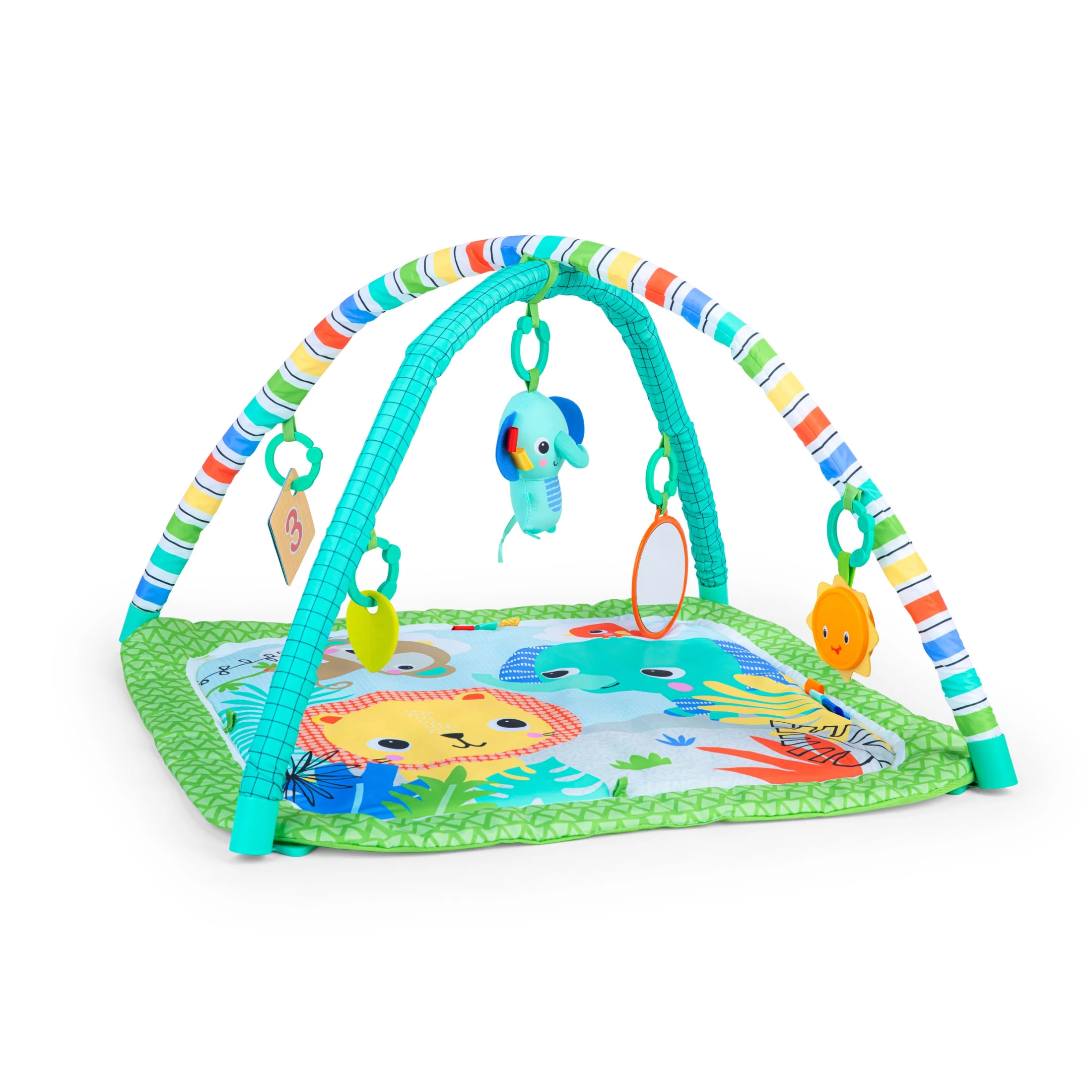 Bright Starts Wild Wiggles Baby Activity Gym & Play Mat, FoldAway Toy Bar, Newborn, Unisex (Green... | Walmart (US)