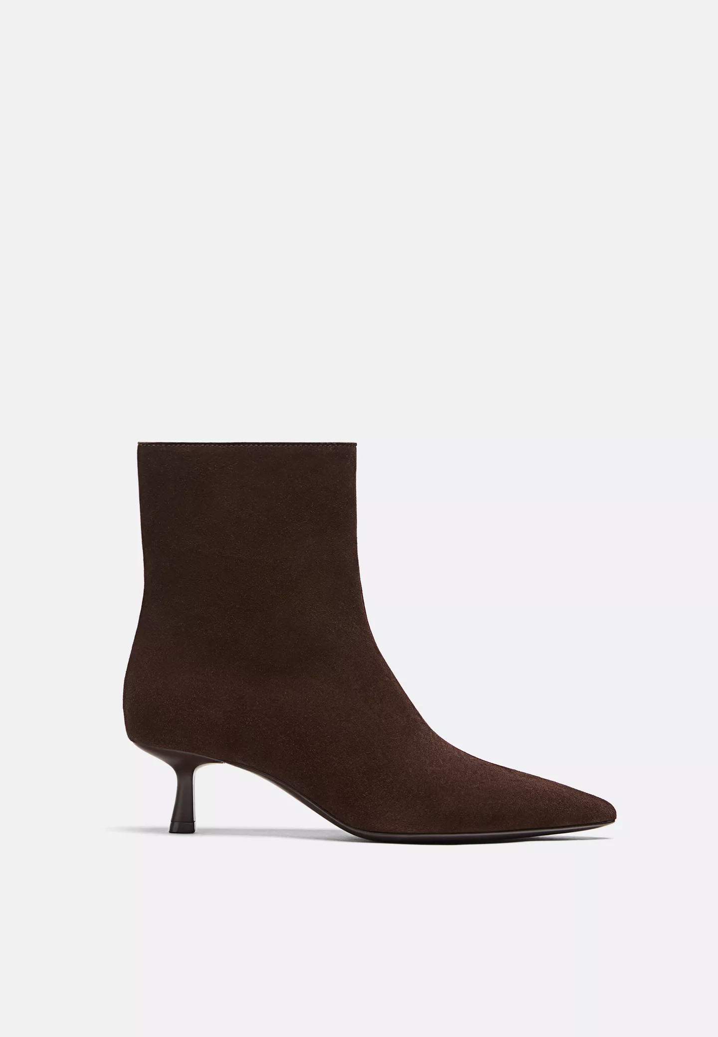 Split leather stiletto heel ankle boots - Women's Leather | Stradivarius United Kingdom | Stradivarius (UK)