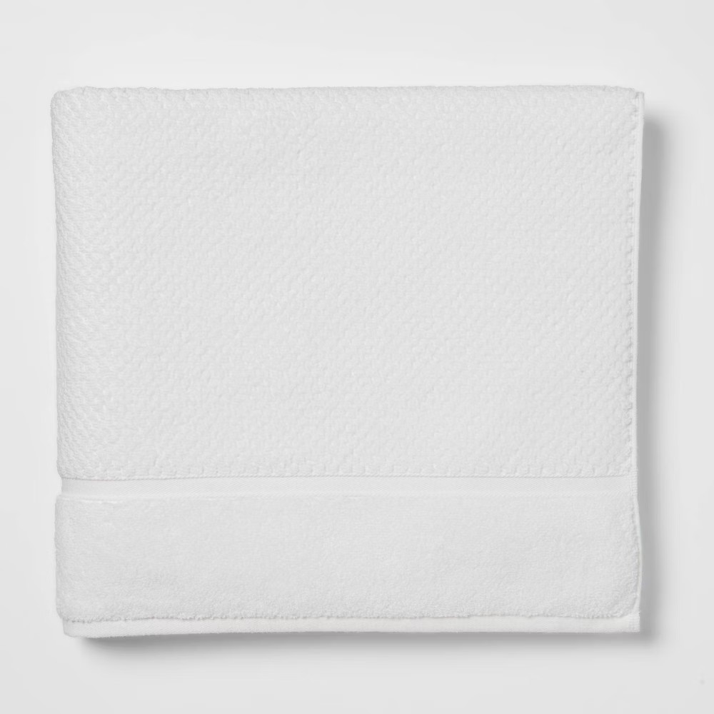Performance Bath Towel White Texture - Threshold | Target