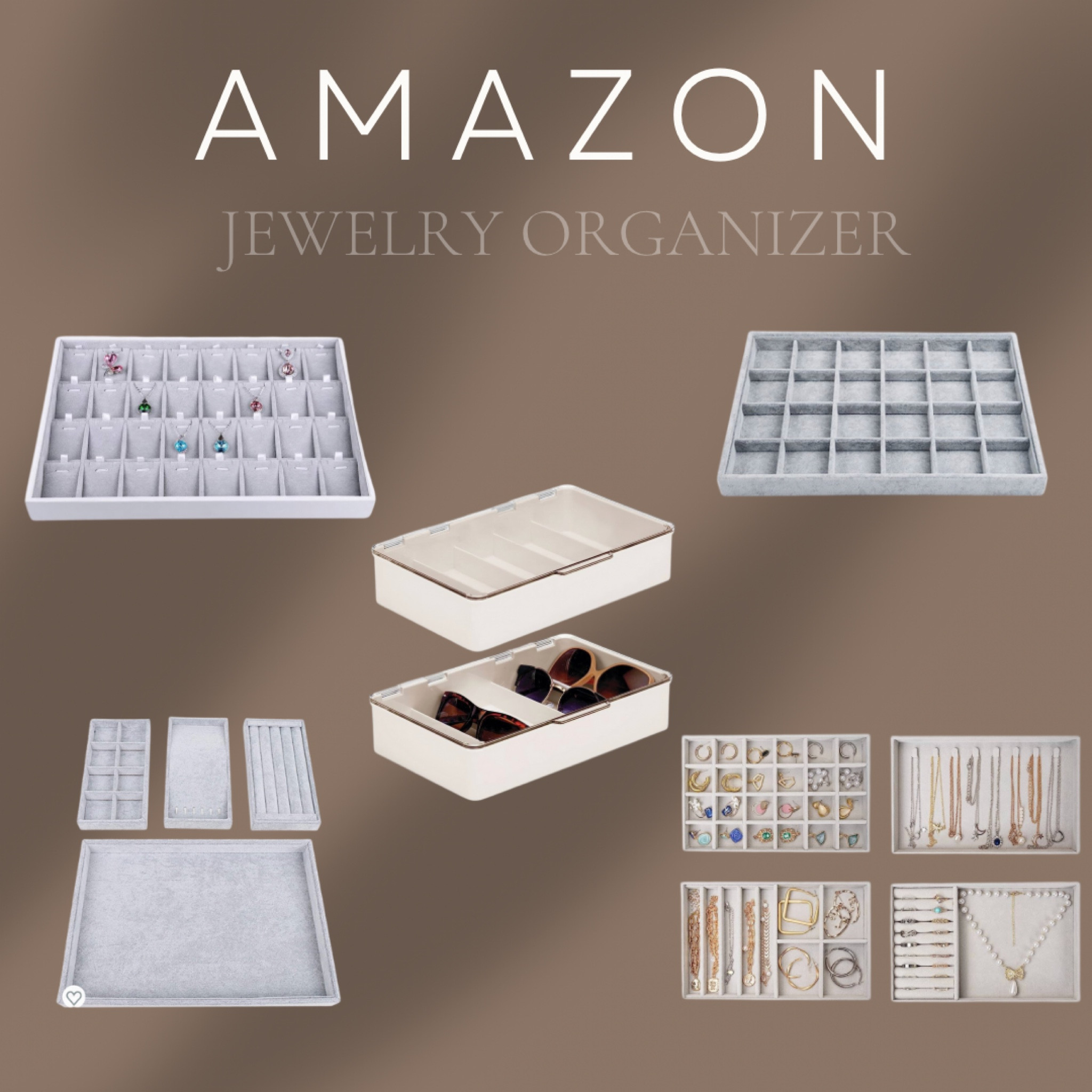 If you don’t like things on your counter these jewelry organizers are perfect for storing inside a drawer nicely tucked away yet easy to see and get to. #getorganized #jewelryorganization #amazonmusthaves 

#LTKhome #LTKFind