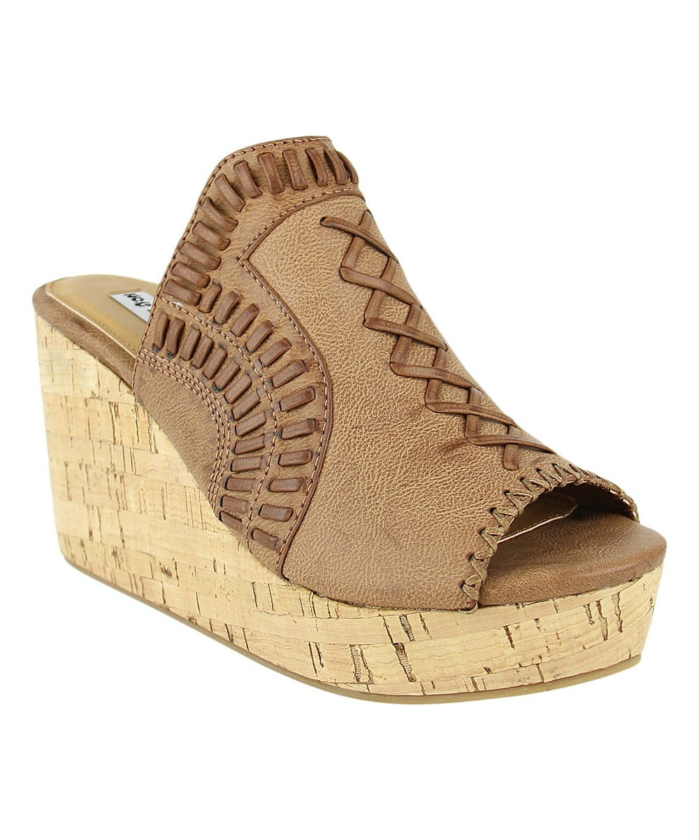 Not Rated Women's Sandals TAN - Tan Stitch-Accent Wedge Francie Sandal - Women | Zulily
