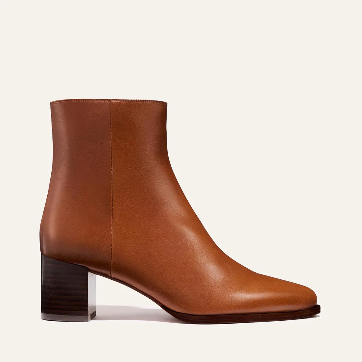 Brown Saddle Calf Leather Boots With Heel | Margaux | Margaux