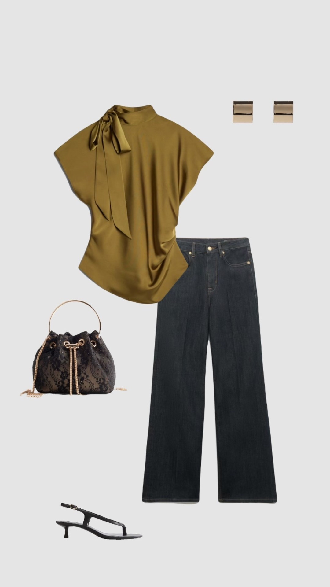 Evening Date Night Outfit 🥂

• satin olive green scarf blouse top dark indigo blue high waisted straight jeans black strappy kitten heels lace evening bag jeans and a nice top dinner outfits pub uk womens 2026 outfits autumn transitional outfit party outfits brunch outfit •

#LTKautumn #LTKdatenight #LTKuk