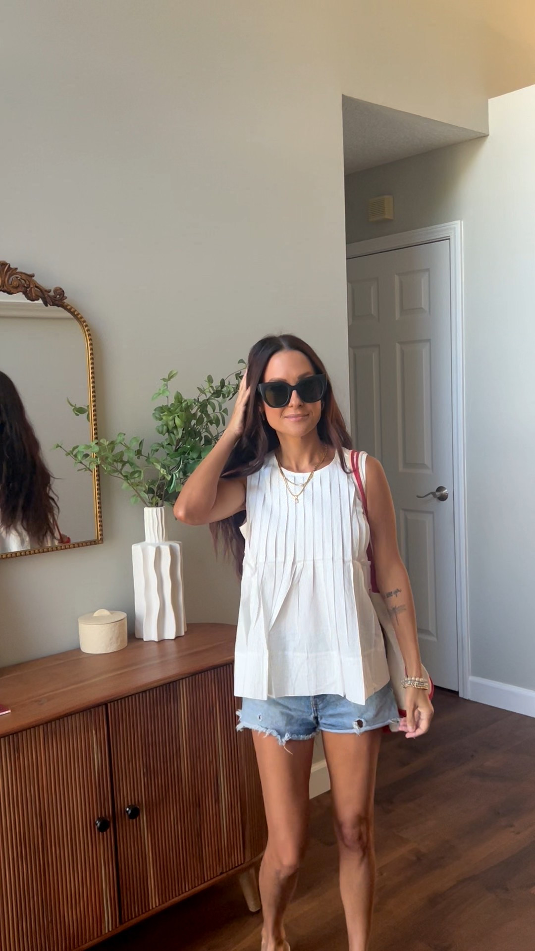 Obsessed with this pleated white linen top! 

#LTKStyleTip #LTKPetite #LTKFindsUnder50