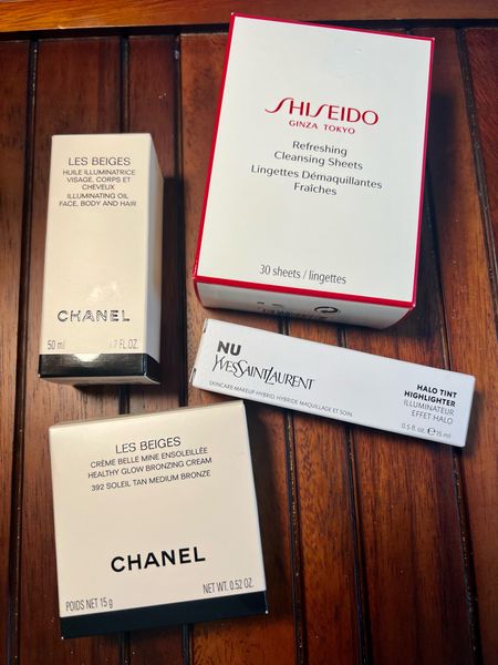 Travel size Les Beiges Chanel makeup, shiseido cleansing wipes for on the go, and a new YSL highlighter to try

#LTKbeauty #LTKunder50 #LTKtravel