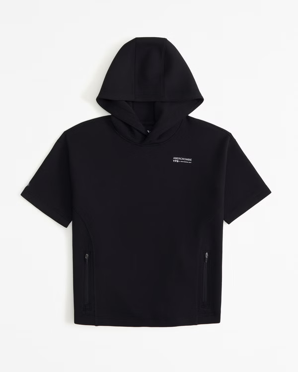 ypb neoknit short-sleeve popover hoodie | Abercrombie & Fitch (US)