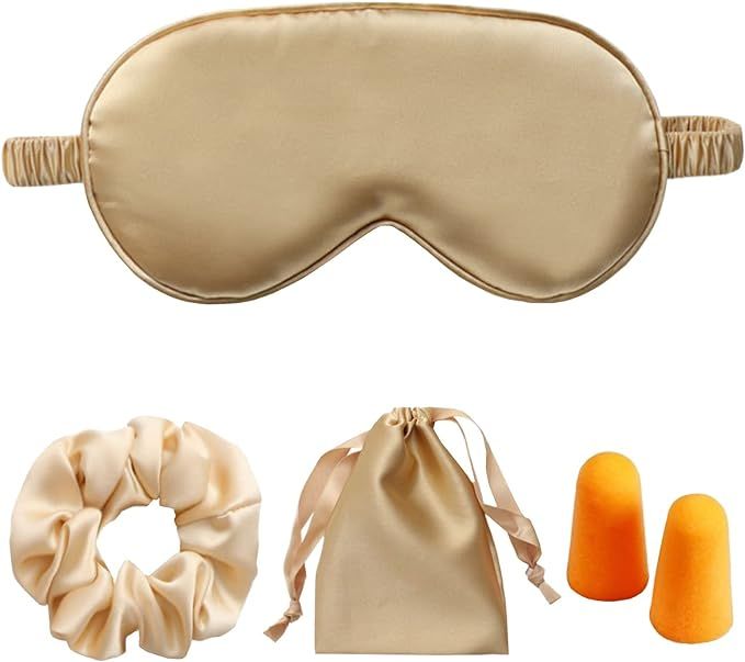 Lucky Whale Silk Satin Sleeping Eye Mask, Soft Sleep Eye Night Blindfold for Women and Men, Eyesh... | Amazon (US)
