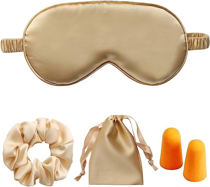 Lucky Whale Silk Satin Sleeping Eye Mask, Soft Sleep Eye Night Blindfold for Women and Men, Eyesh... | Amazon (US)
