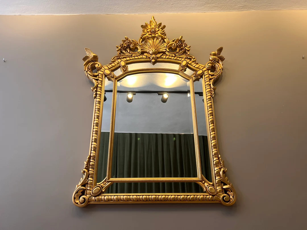 French Baroque Mirror, Gold Leaf Mirror, Gold Framed Mirror, Rococo Gold Mirror, Antique Mirror, ... | Etsy (US)