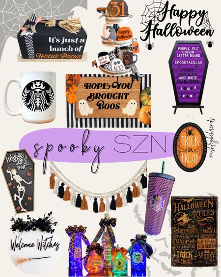 Etsy Halloween Decor 🎃💜 
#halloween #halloweendecor #spookyseason #spookyszn #mug #halloweenmug #starbuckscup #garland #halloweensign #hocuspocus #basicwitch #doormat #happyhalloween 

#LTKHalloween #LTKhome #LTKunder50