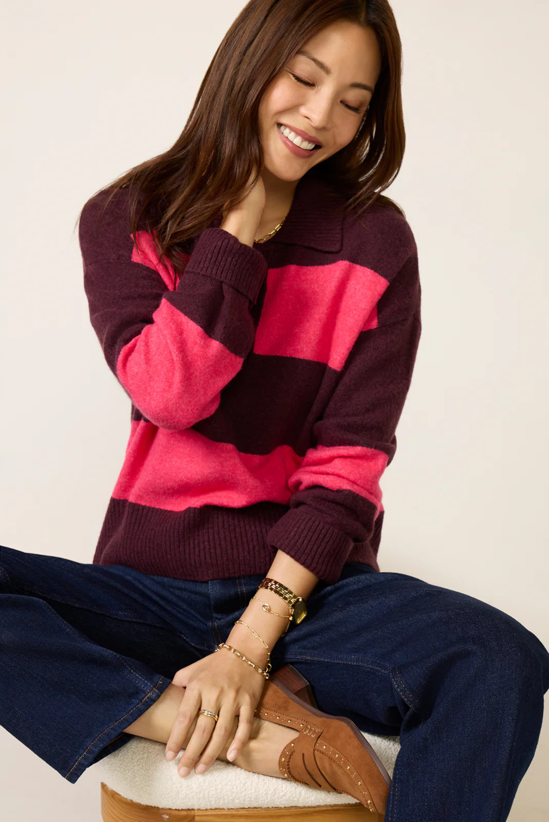 Roslyn Rugby Stripe Sweater | Evereve