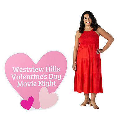 41" Personalized Valentine’s Day Heart Cardboard Cutout Stand-Up | Oriental Trading Company