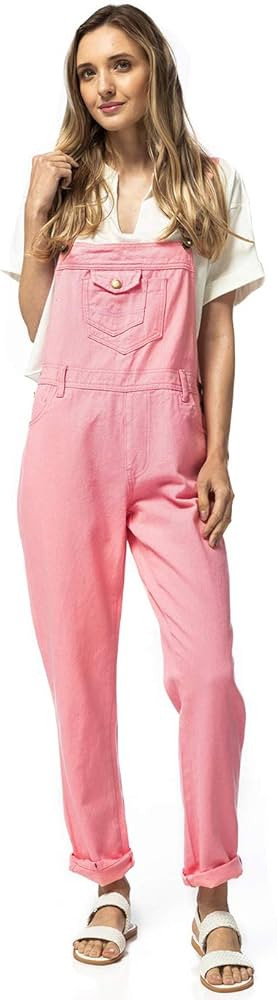 Anna-Kaci Womens Vintage Wash Straight Leg Denim Overalls With Pocket Bib | Amazon (US)