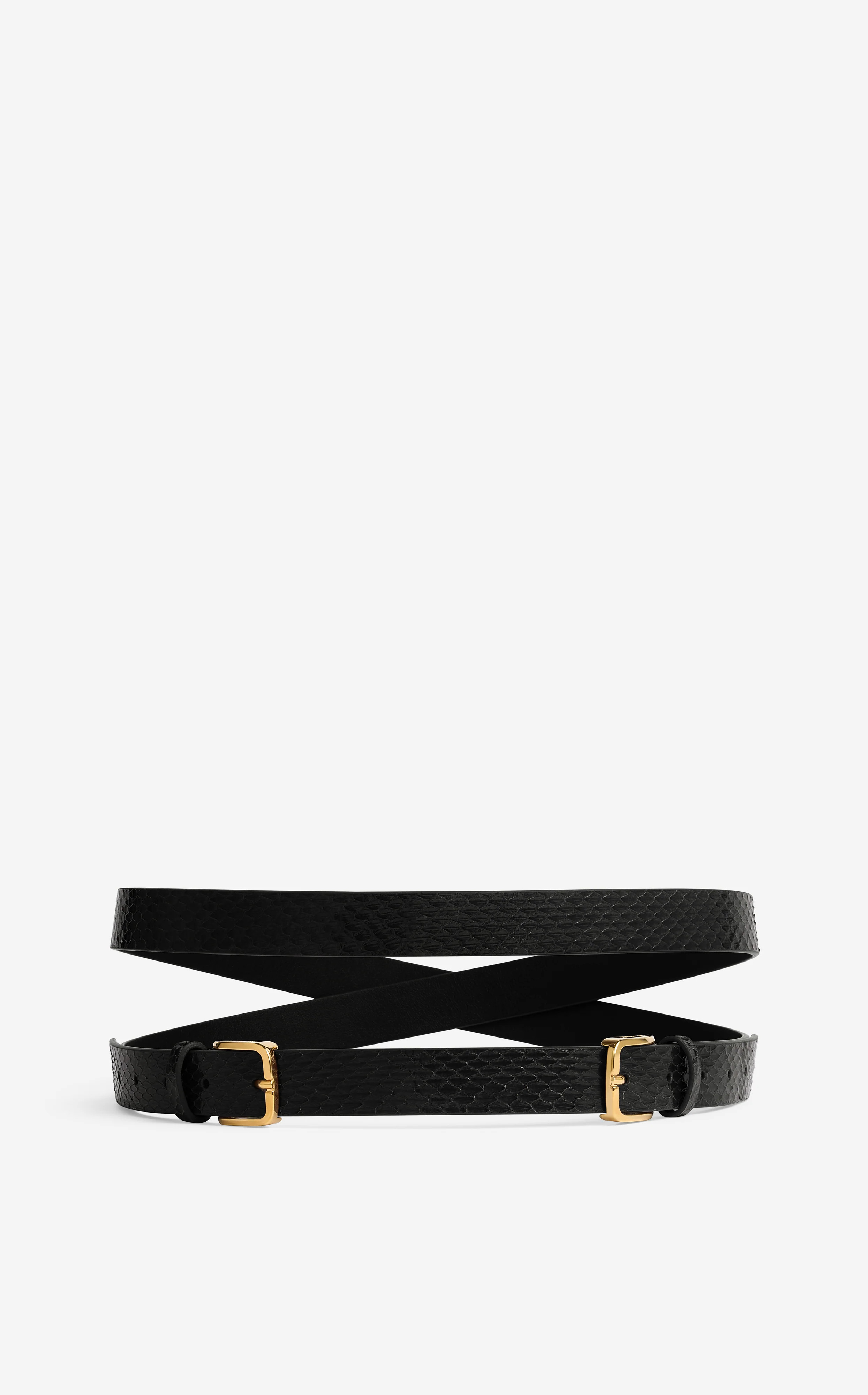 Double Buckle Wrap Belt | St. John Knits