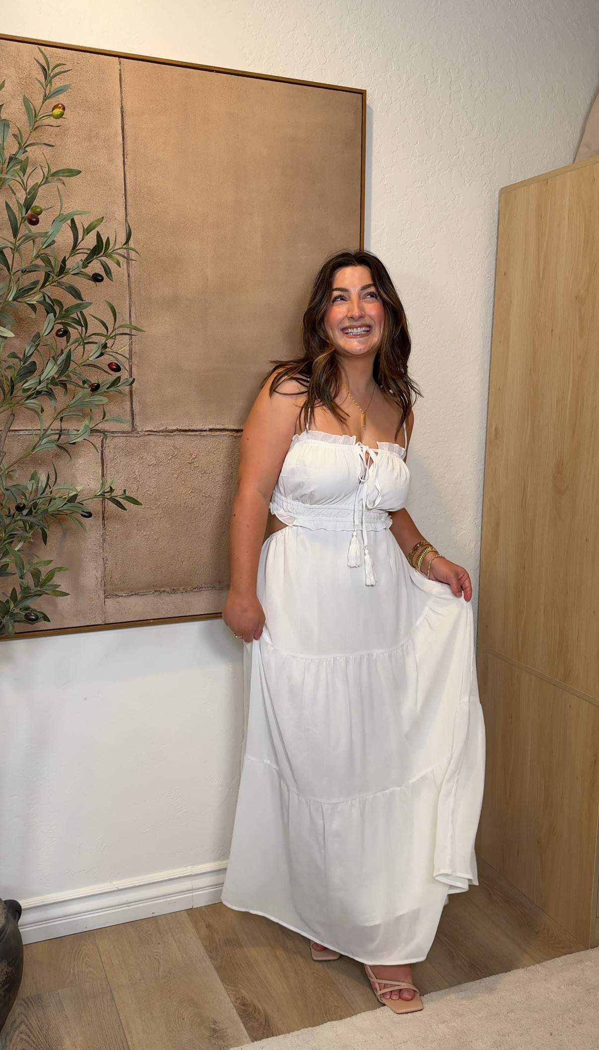 White dress perfect for bridal events! Shower, honeymoon! 
(Also comes in other colors!) 

Size small
5'0" 140lbs

Petite friendly dress

#LTKWedding #LTKPetite #LTKSaleAlert