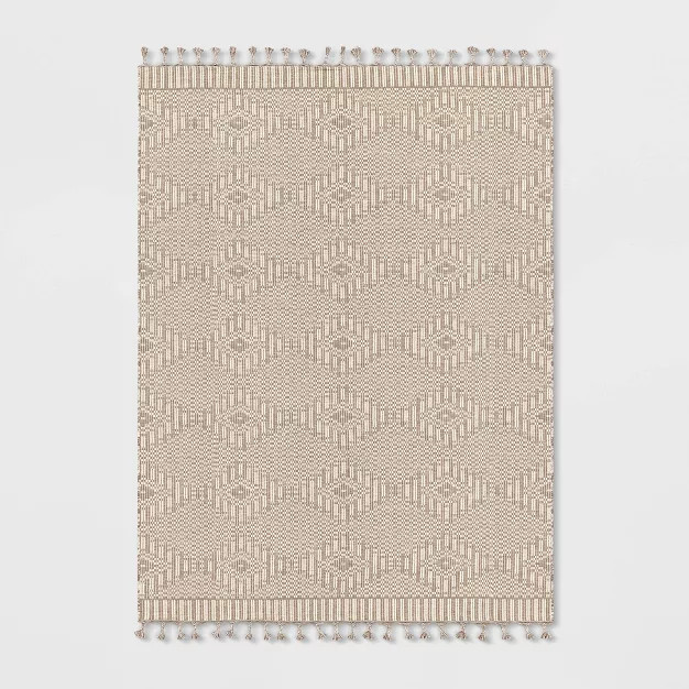 Diamond Outdoor Rug with Fringe - Threshold™ designed with Studio McGee | Target