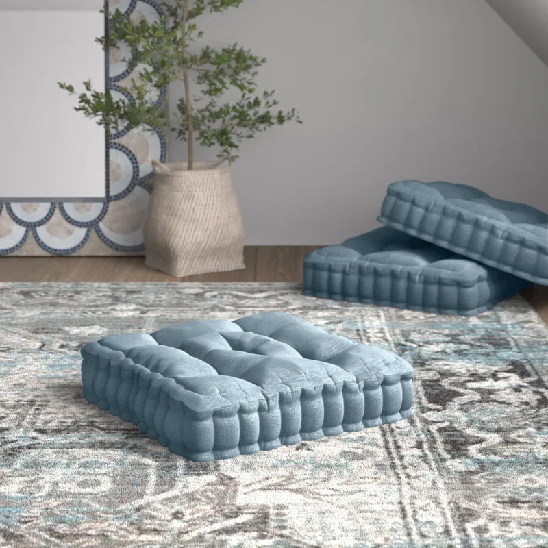 Darwuin Poly Chenille Square Floor Pillow Cushion | Wayfair North America