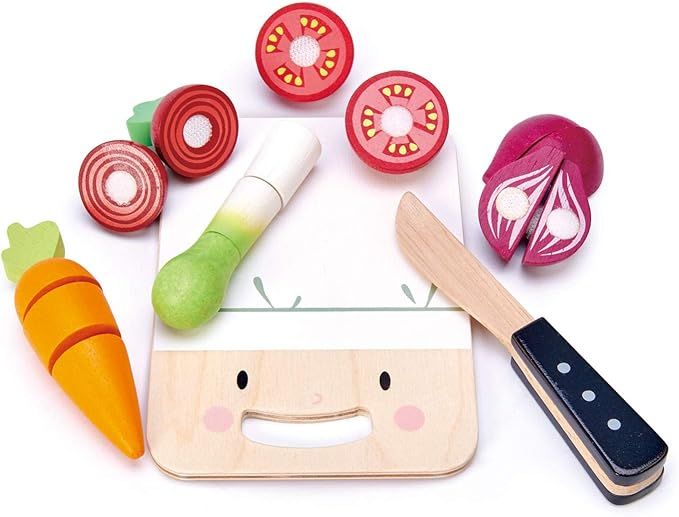 Tender Leaf Toys - Mini Chef Chopping Board - Pretend Food Play Cutting Toys with Various Velcroe... | Amazon (US)
