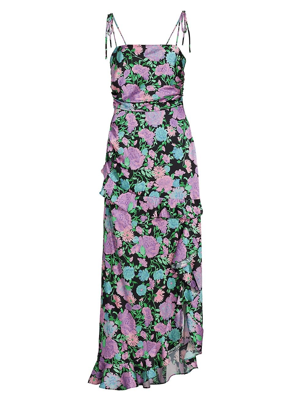 Wayf Asymmetric Floral Midi-Dress | Saks Fifth Avenue