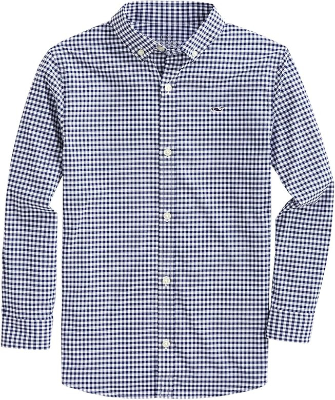 vineyard vines Boys' On-The-go Gingham Button-Down Shirt | Amazon (US)