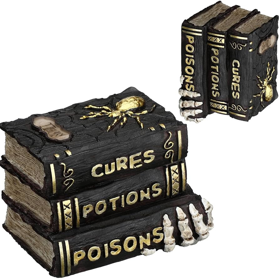 Namalu Witch and Wizard Spellbook Tabletop Decoration, Halloween Resin Witch and Wizard Spellbook... | Amazon (US)