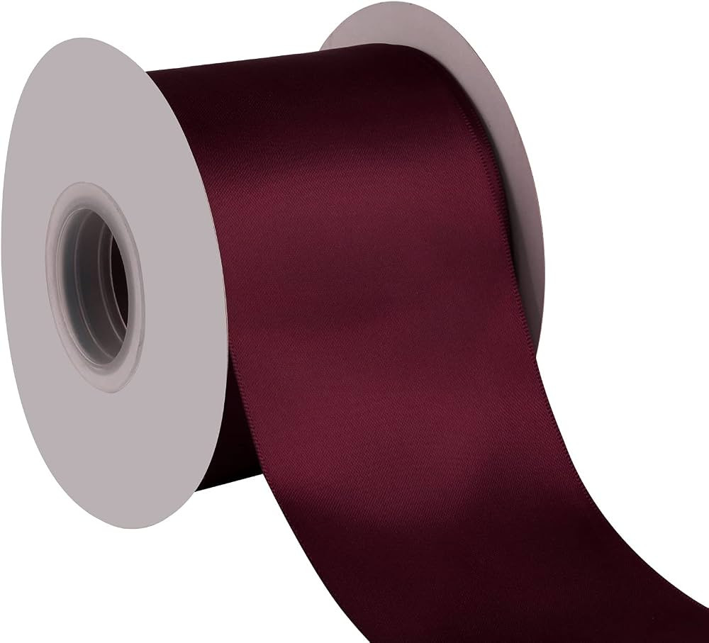 3" Inch Double Faced Satin Ribbon 25 Yards-Roll Set for Chair Sash Gift Wrapping Party Favor Home... | Amazon (US)