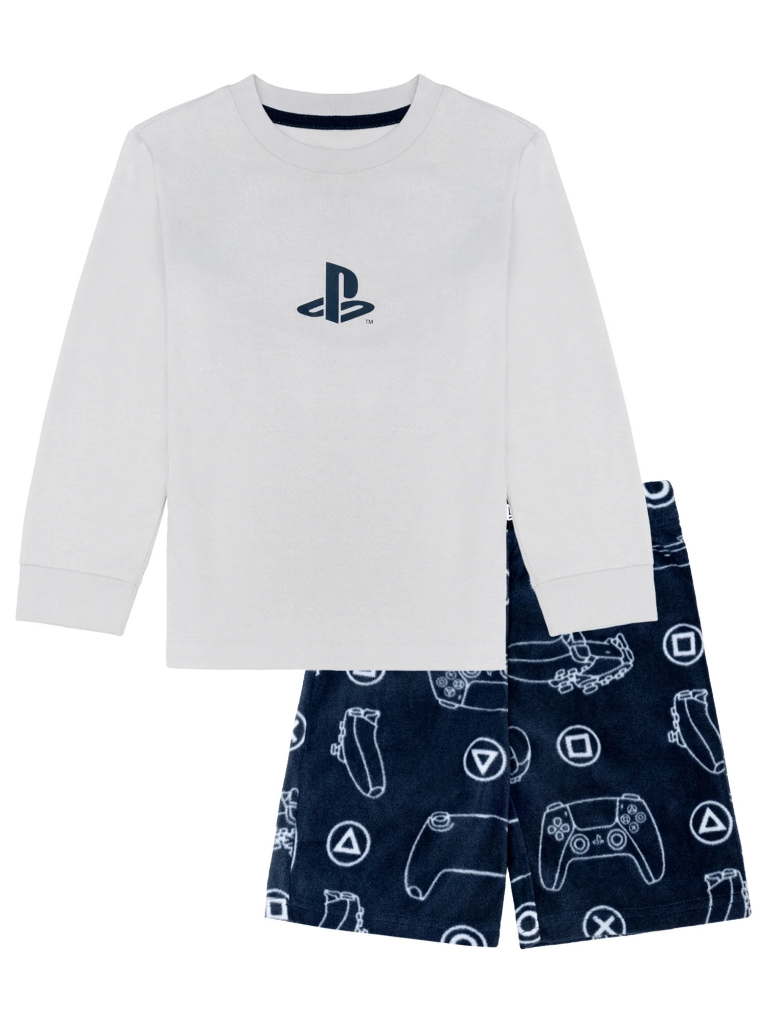 PlayStation Boys Tween Long Sleeve Top and Short Pajama Set, 2-Piece, Sizes 4-12 | Walmart (US)
