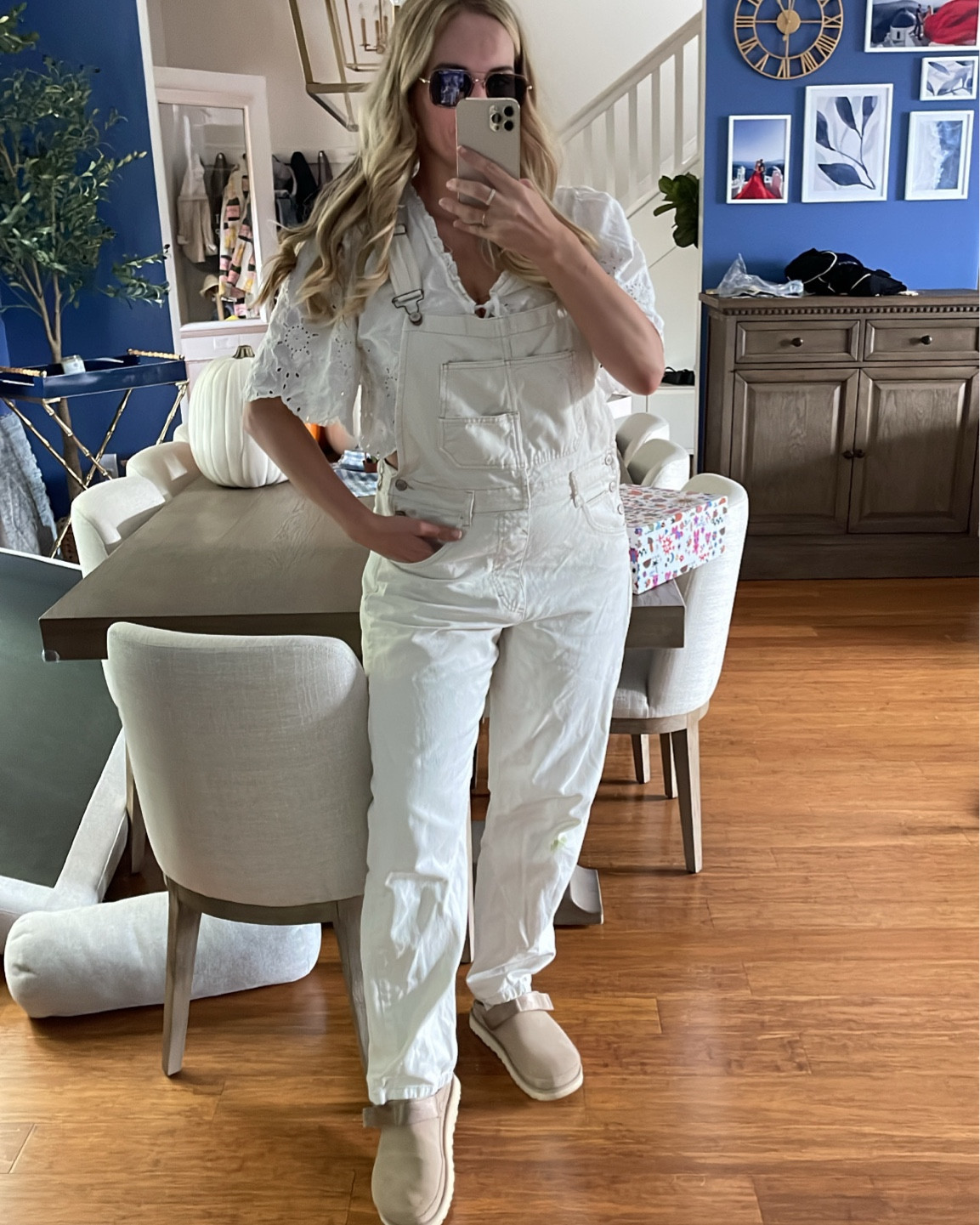 Early fall outfit - off white overalls with a cropped white blouse and ugg slip ons! 
-
Free people - Uggs - ugg clogs - fall outfits 

#LTKFindsUnder100 #LTKStyleTip #LTKShoeCrush
