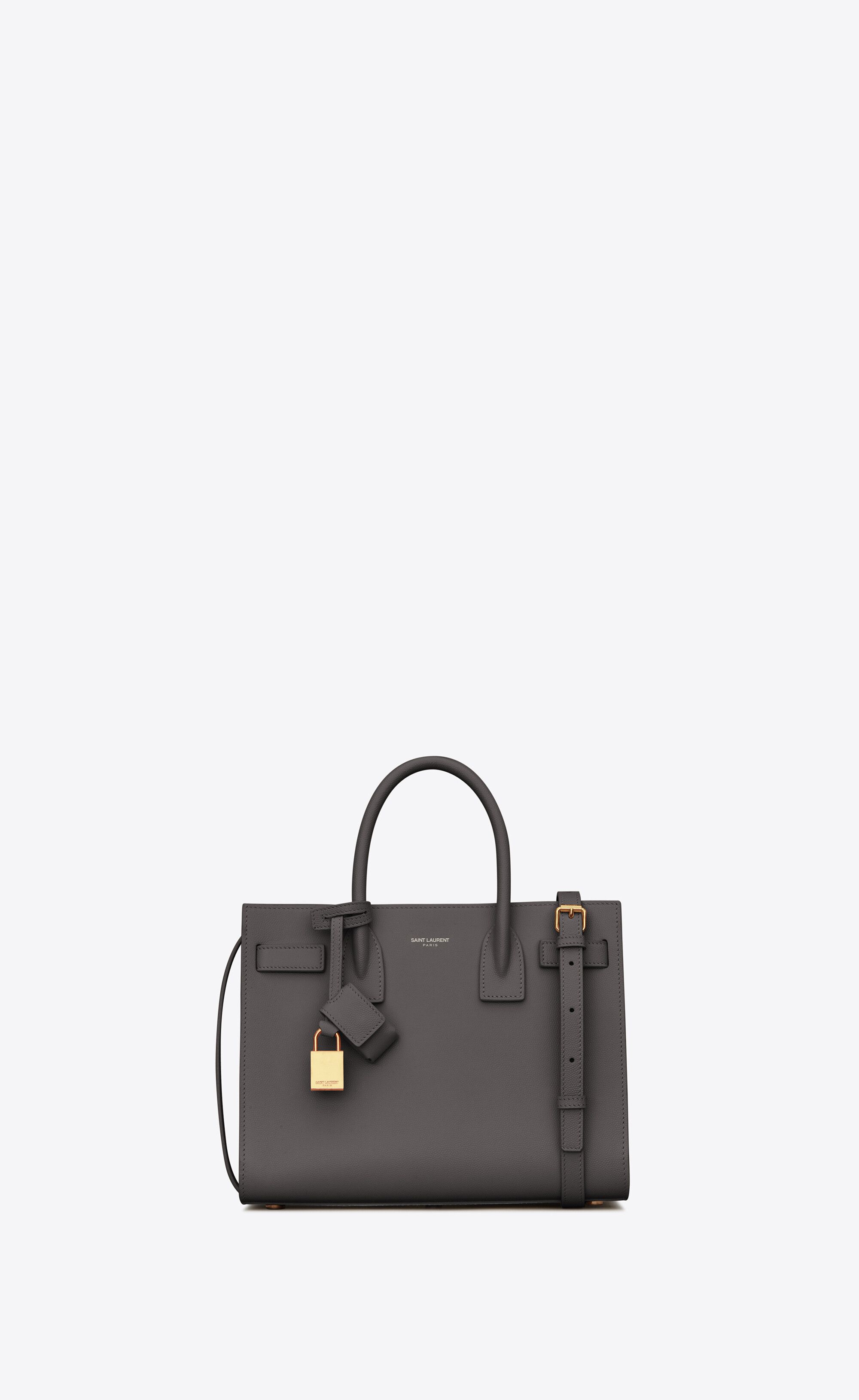 Classic Sac De Jour Baby Bag In Grained Leather Grey One Size | Saint Laurent Inc. (Global)