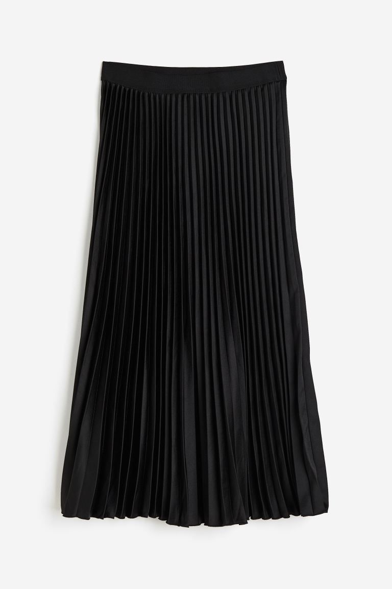 Pleated skirt - Black - Ladies | H&M GB | H&M (UK, MY, IN, SG, PH, TW, HK)