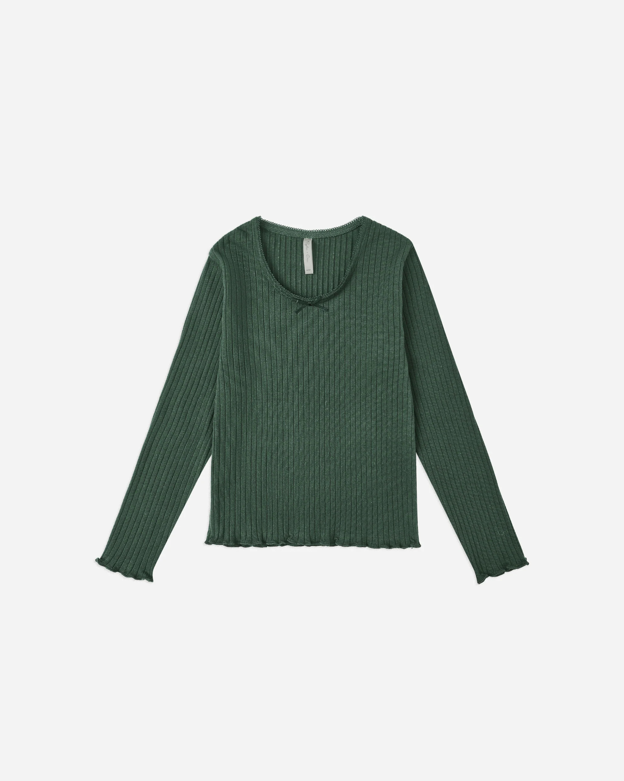 Ribbed Long Sleeve || Green | Rylee + Cru