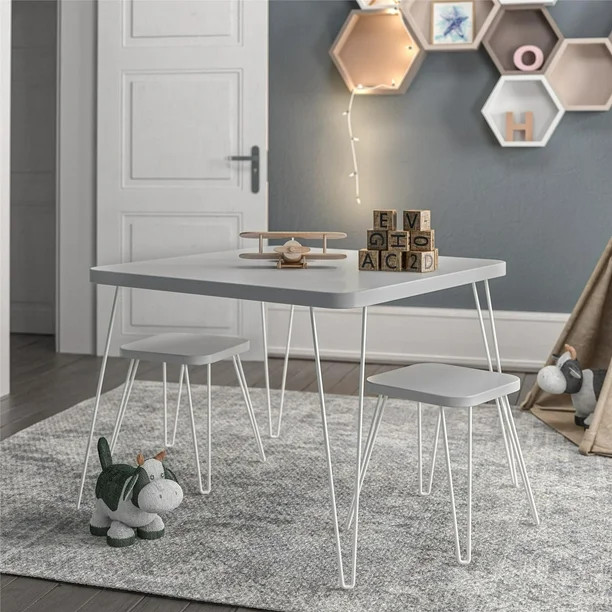 Ameriwood Home Tamarack Kids Activity Table with Stools, Dove Gray | Walmart (US)