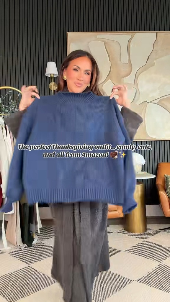 Besties, this is the Thanksgiving outfit.
Cozy oversized sweater, plaid mini, and knee-high boots that give all the fall feels 🍂

Comfy enough for seconds… cute enough for family pics 😏

Everything’s from Amazon and so petite-friendly + women-over-40 approved!

For reference: 5’2” • 130 lbs • 25” waist • 34DD — wearing an extra small in the skirt and small in sweater.

#AmazonFashion #AmazonFinds #PetiteFashion #WomenOver40Style #FallOutfitInspo

#LTKPetite #LTKOver40 #LTKStyleTip