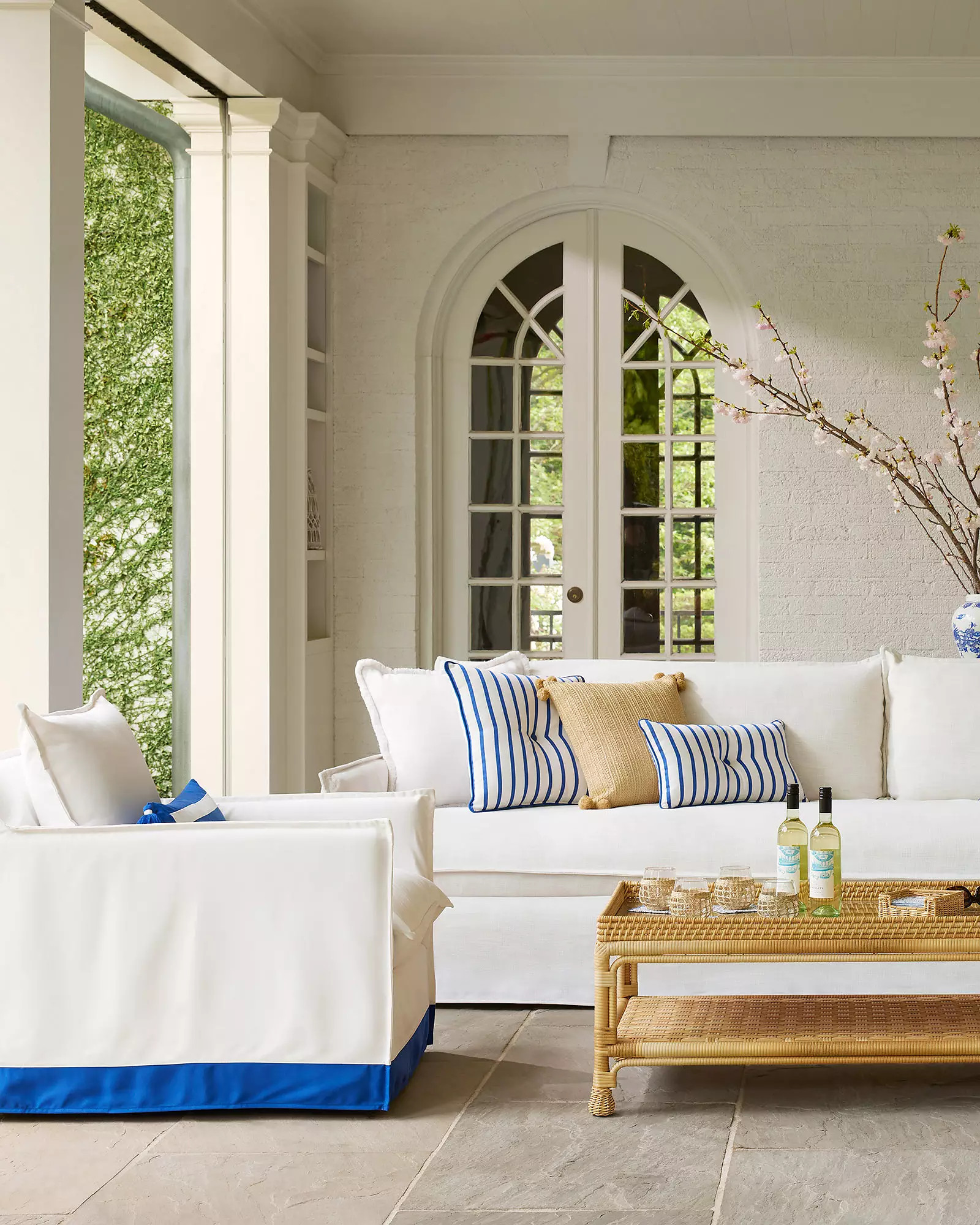 Sunbrella®️ Lido Stripe Pillow | Serena and Lily