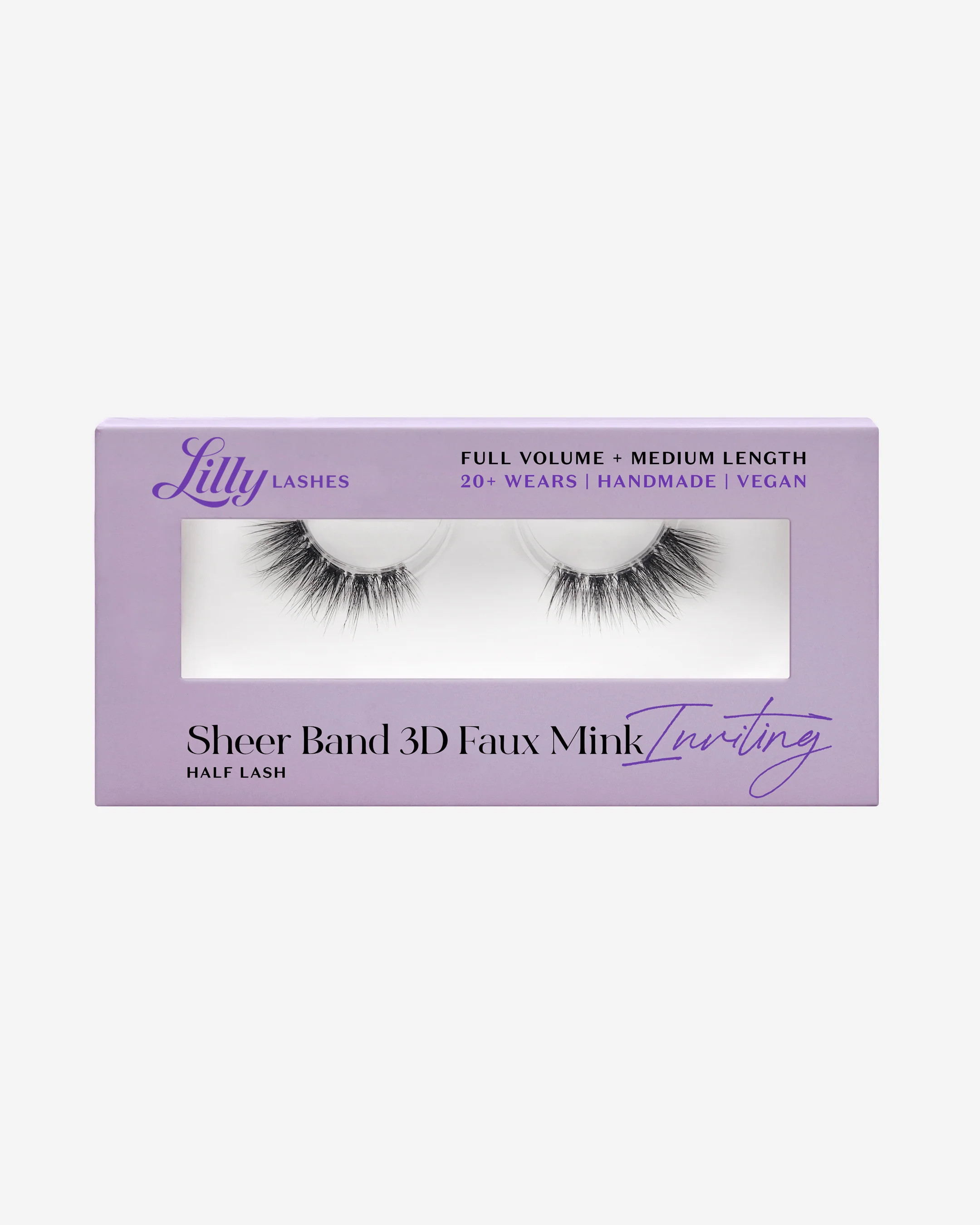 Inviting Half Lash | Sheer Invisible Band Eyelashes | Lilly Lashes | Lilly Lashes