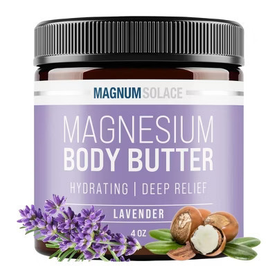 Magnum Solace Magnesium Body Butter For Better Sleep | Beyond Hydration | Boost Magnesium Levels | Thristy No Longer - Lavender - (4 oz) | Target