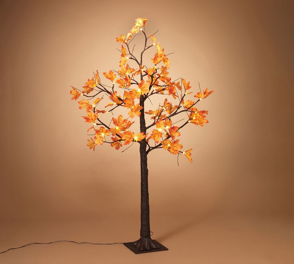 Electric Maple Leaf Tree With Warm White Lights, 4 Ft | Pottery Barn (US)