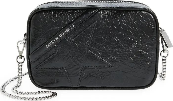 Star Wrinkled Leather Crossbody Camera Bag | Nordstrom