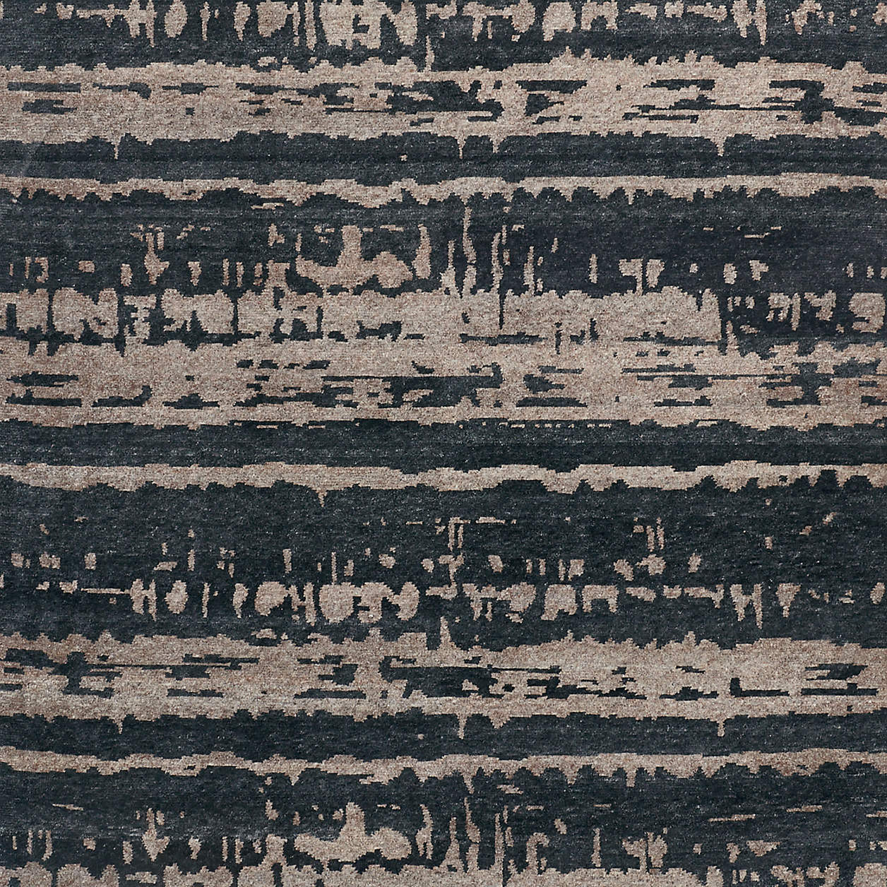 Rome Wool Blend Hand-Knotted Black Area Rug 6'x9' + Reviews | Crate & Barrel | Crate & Barrel