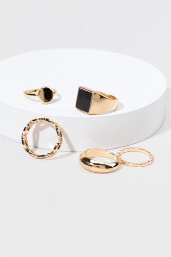 Deidre Gold Ring Set | Francesca's