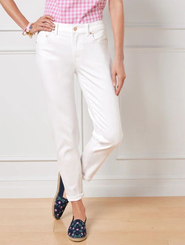 Everyday Relaxed Jeans - White | Talbots