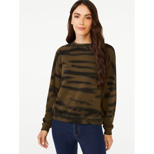 Scoop Women's Tie Dye Fleece Sweatshirt | Walmart (US)