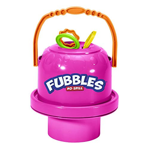 Fubbles Bubbles No-Spill Big Bubble Bucket in Pink | Bubbles for Toddlers and Kids of All Ages | Includes Fubbles Bubbles Bucket and 3 Bubble Wands, Made in The USA | Amazon (US)