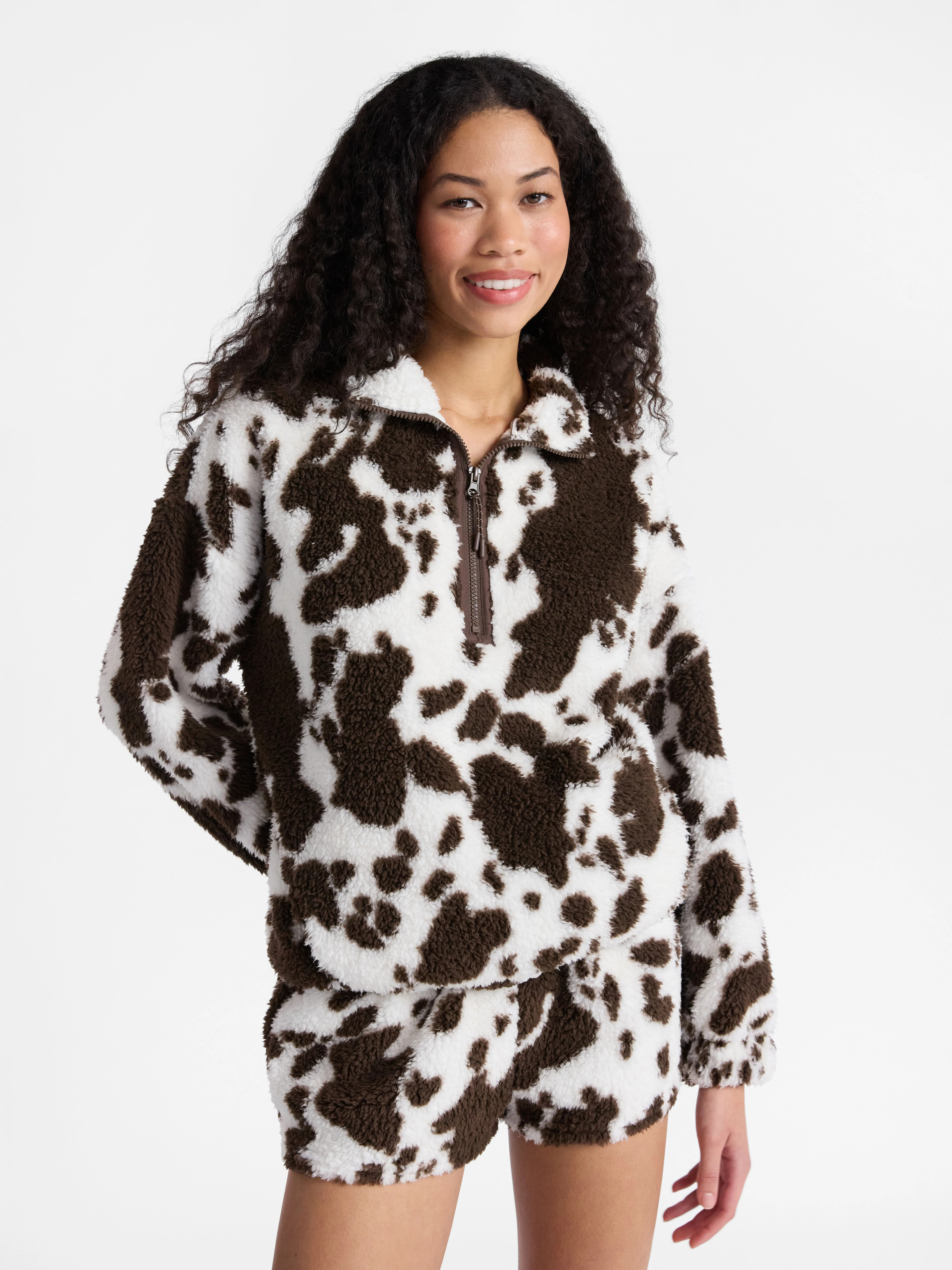 No Boundaries Plush Half-Zip Pullover, Women's - Walmart.com | Walmart (US)