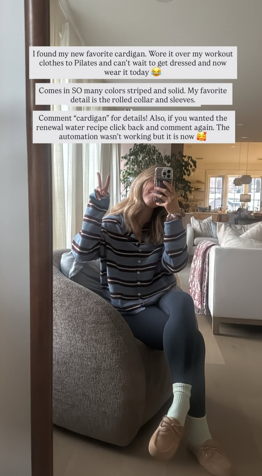 This was cute online. But in person I am smitten with it. It is SO soft and stretchy, but also somehow warm but not hot because of the material. 
Linking you to my exact one but also search piper cardigan. They have SO MANY different colors. But they are listed individually. 
I ordered a size small, so you don't need to size up to get that oversized fit. I would say it's true to size. 

 #LTKootd