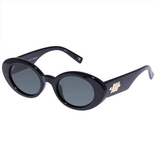 Le Specs Nouveau Vie Sunglasses - Black, Oval, Oval, Women's, Chic and Versatile Style | Amazon (US)