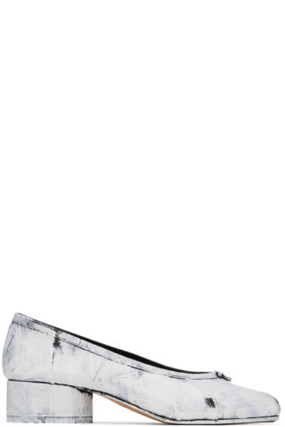 Black & White Tabi New Ballerina Flats | SSENSE