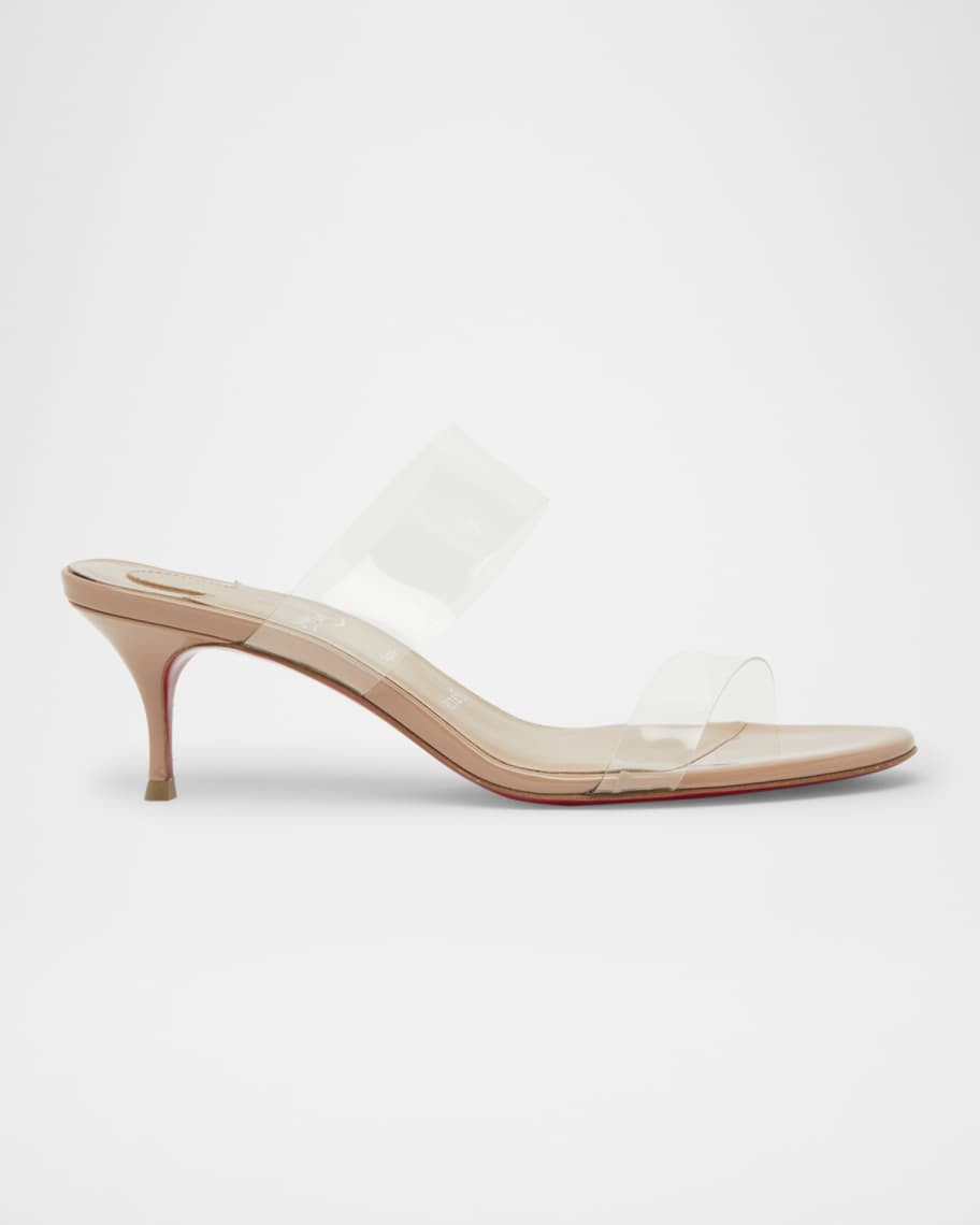 Christian Louboutin 55mm Just Nothing Clear Slide Sandals | Neiman Marcus