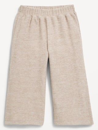 Ribbed Wide-Leg Cropped Pants for Toddler Girls | Old Navy (CA)