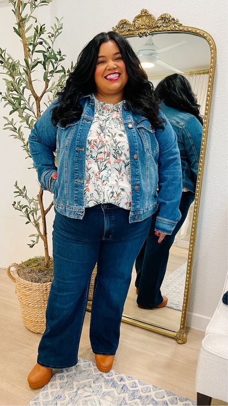 Smiles and Pearls is wearing a floral top from Lane Bryant. She's wearing flare jeans in a size 18.

Clogs are also from Lane Bryant. They're
VERY comfortable AND wide width friendly!

Lane Bryant, family photos, plus size
fashion, size 18 style, fall outfit, Thanksgiving, teacher outfits, work outfits, denim jacket, clogs

#LTKplussize #LTKHoliday #LTKCyberWeek